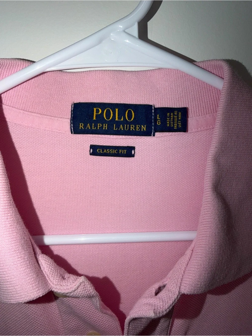 Ralph Lauren Men’s Pink Polo with Navy Pony